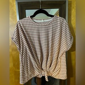 Loft. Size L. Pink and white top.